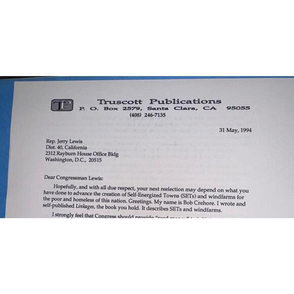 Linkages Is About Tomorrow By Bob Crehore 1992 w/ Letter From Publisher Truscott - Picture 4 of 8